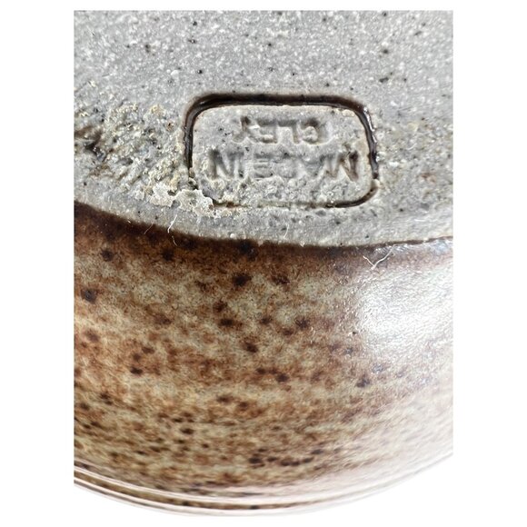 Vintage Hand Thrown Studio Pottery Stoneware Small Lidded Casserole Dish Handles - Picture 6 of 11